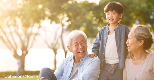 grandparents with their grandson